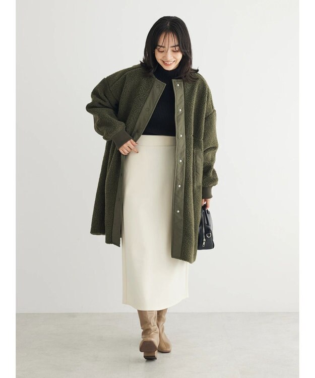 Green Parks ・Ｐｅｔｉｔ　Ｆｌｅｕｒ　ボトルネックリブニット Black