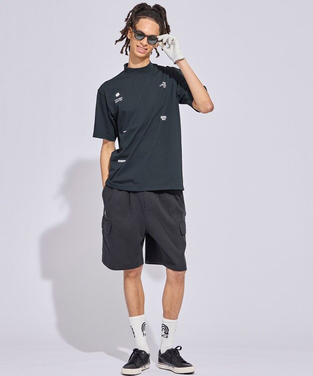 PW CIRCULUS 【MEN】ワイドハーフパンツ ゴルフ ブラック系