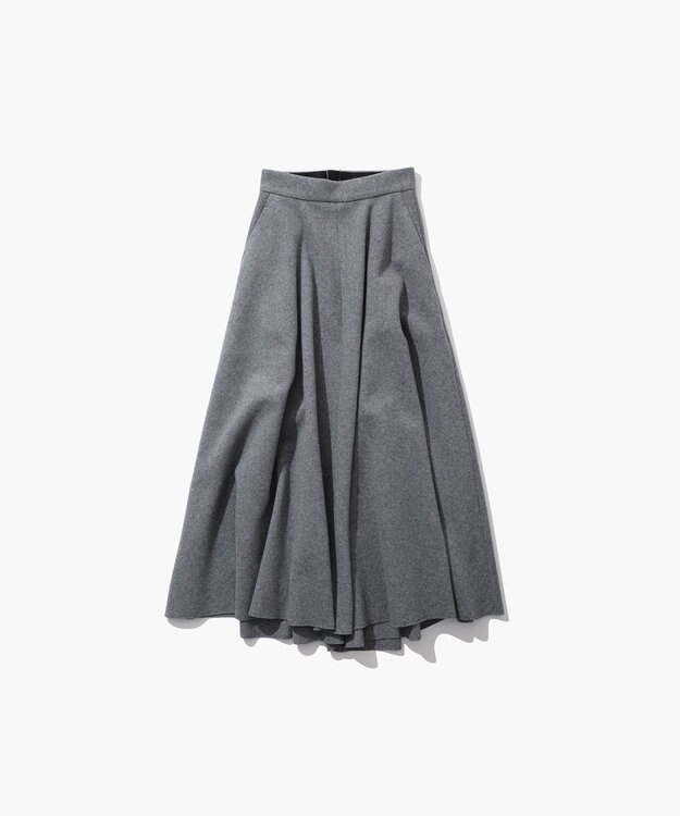 ATON ROYAL FLEECE | フレアスカート TOP GRAY