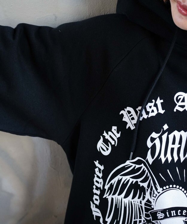 WEGO ウイングハートBIGパーカー ブラック