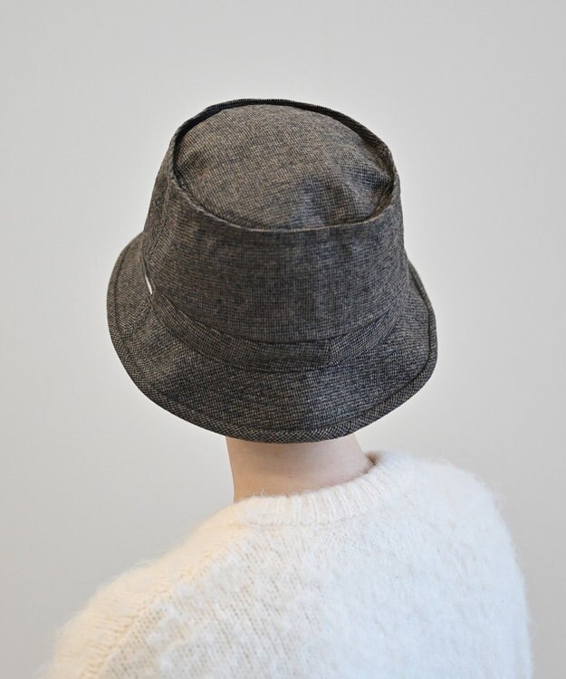 ATRENA 【Lサイズあり】ツイードポークパイ ハット ブラウン