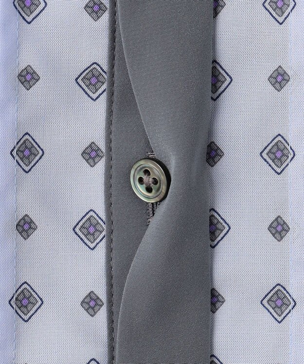 J.PRESS LADIES S 【洗える】ジオメトリックプリント ワンピース サックス系