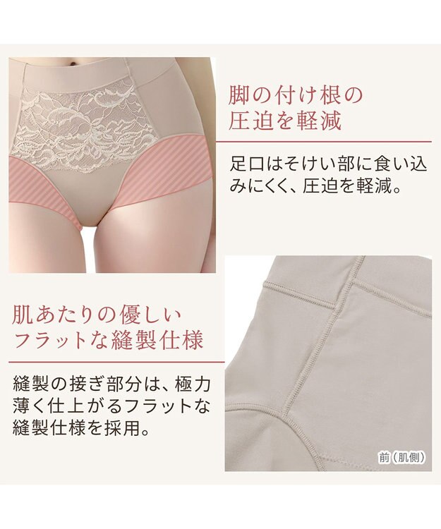 BRADELIS New York 【BRADELIS NewYork peace】綿混キャッチFITショーツ23 ブラデリス 補正下着 パールグレージュ