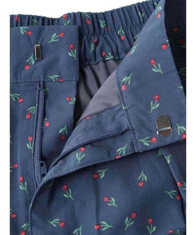 earth music&ecology 花柄ワイドパンツ Navy