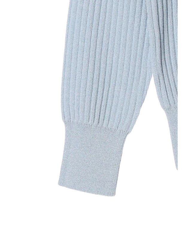 Green Parks 洗える　スクエアネックリブニットプルオーバー Blue