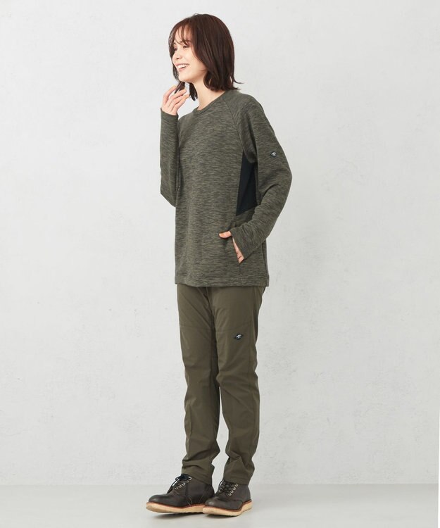 JOSEPH ABBOUD MOUNTAIN 【UNISEX】ランダムスラブリップTシャツ カーキ系