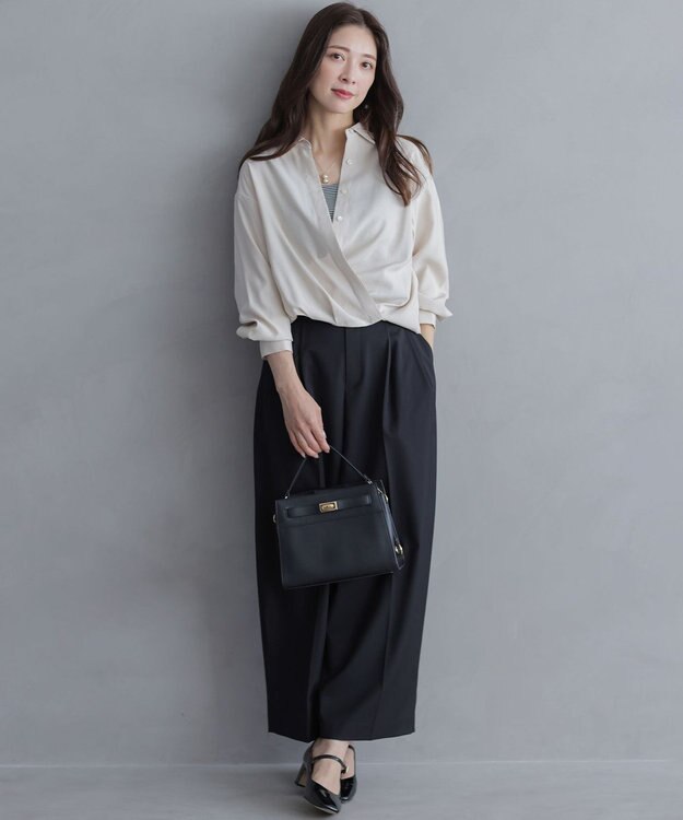 組曲 テレコスクエア タンクトップ ブラックボーダー系1