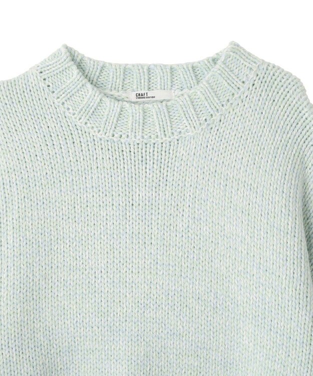 CRAFT STANDARD BOUTIQUE アウトリンキングミックスニットプルオーバー Light Blue