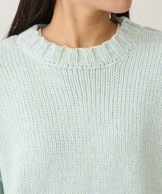 CRAFT STANDARD BOUTIQUE アウトリンキングミックスニットプルオーバー Light Blue