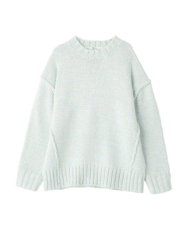 CRAFT STANDARD BOUTIQUE アウトリンキングミックスニットプルオーバー Light Blue
