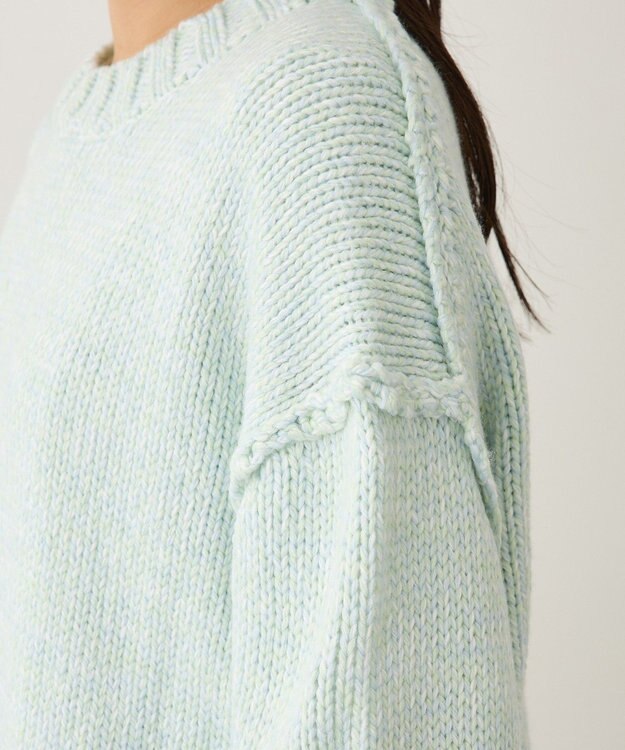 CRAFT STANDARD BOUTIQUE アウトリンキングミックスニットプルオーバー Light Blue