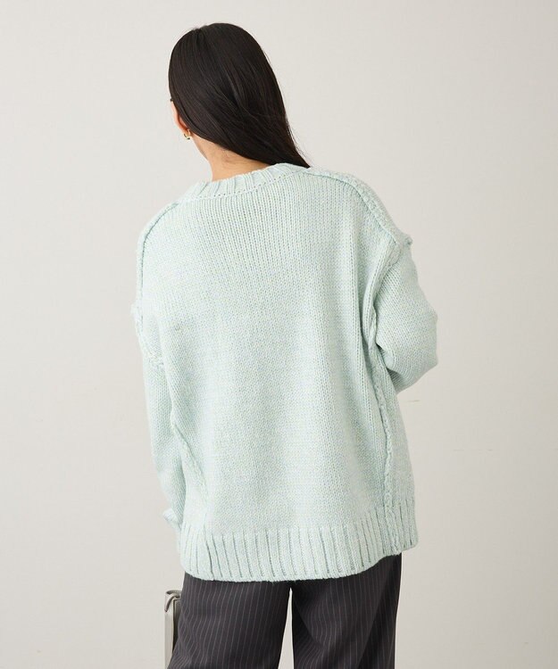 CRAFT STANDARD BOUTIQUE アウトリンキングミックスニットプルオーバー Light Blue