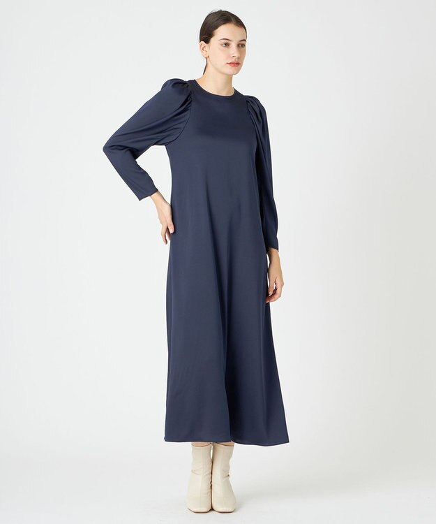 BEIGE， MABILLON / マトンスリーブドレス Navy