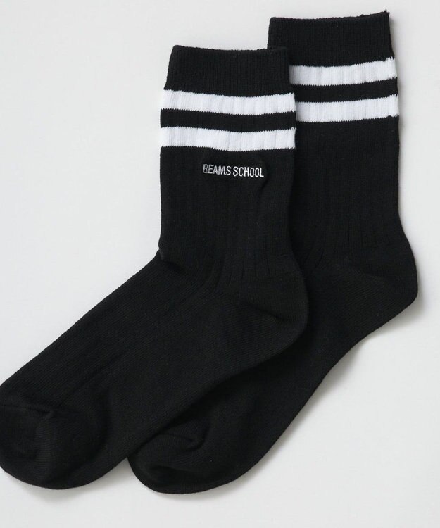 BEAMS SCHOOL 18cm丈スクールソックス ブラック