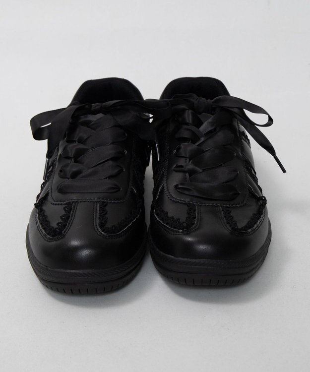 WEGO レースローカットスニーカー ブラック