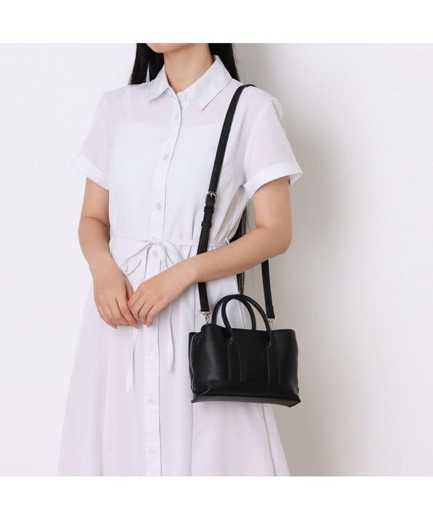 UNBILLION カシュカシュ cachecache / シボフェイクレザー2wayミニバッグ ブラック