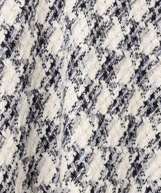 ANY SIS L パフィツイードミディ スカート アイボリー系