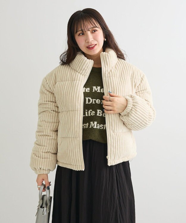 Green Parks ・ｓｗｉｎｇ　ｂｙ　ワイドコールスタンドブルゾン Light Beige