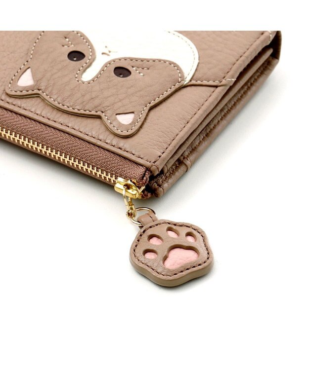 IBIZA アニマーダ　牛革　L字ファスナー長財布(ネコ) オーク