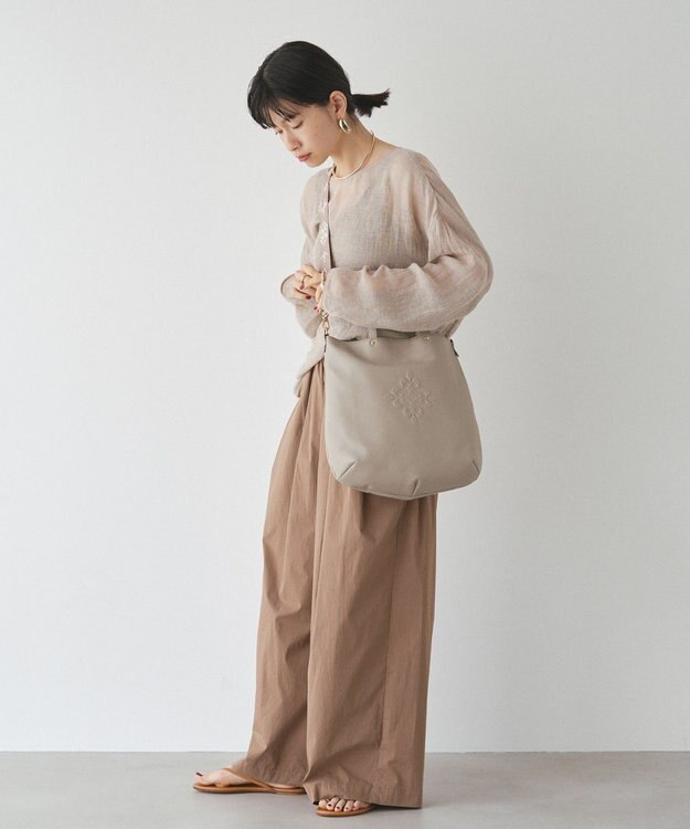 russet ソフトレザー 2WAYトートバッグ(CE-1611) GrayBeige