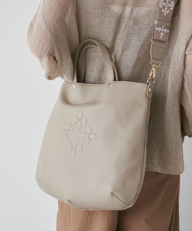 russet ソフトレザー 2WAYトートバッグ(CE-1611) GrayBeige