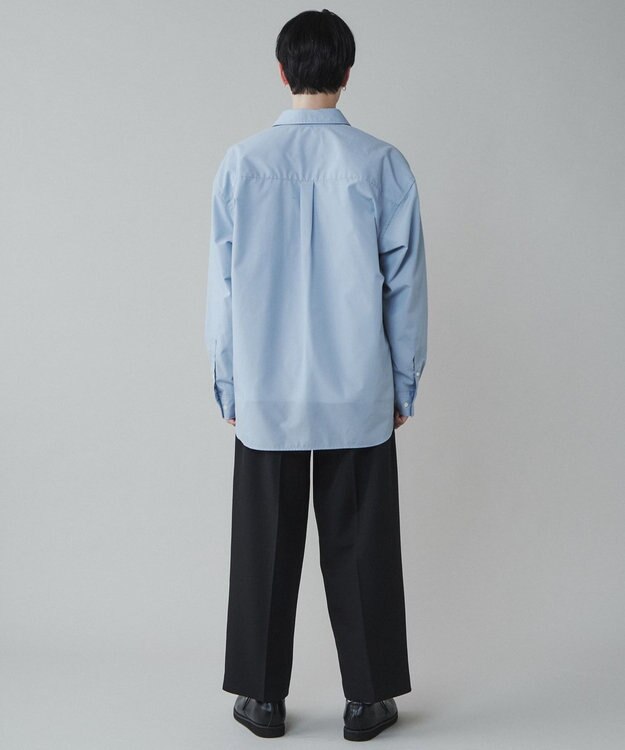 WEGO イージーケアブロードBIGシャツ サックス