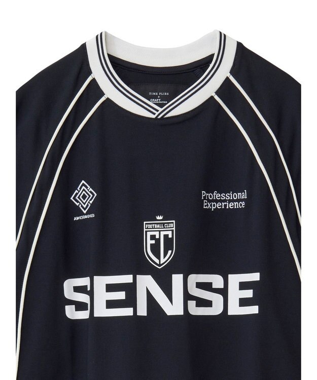 CRAFT STANDARD BOUTIQUE 接触冷感/UVカット/イージーケア/ストレッチ/ゲームシャツ-B Navy