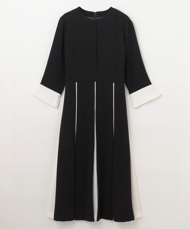 GRACE CONTINENTAL バイカラーラインドレス ブラック