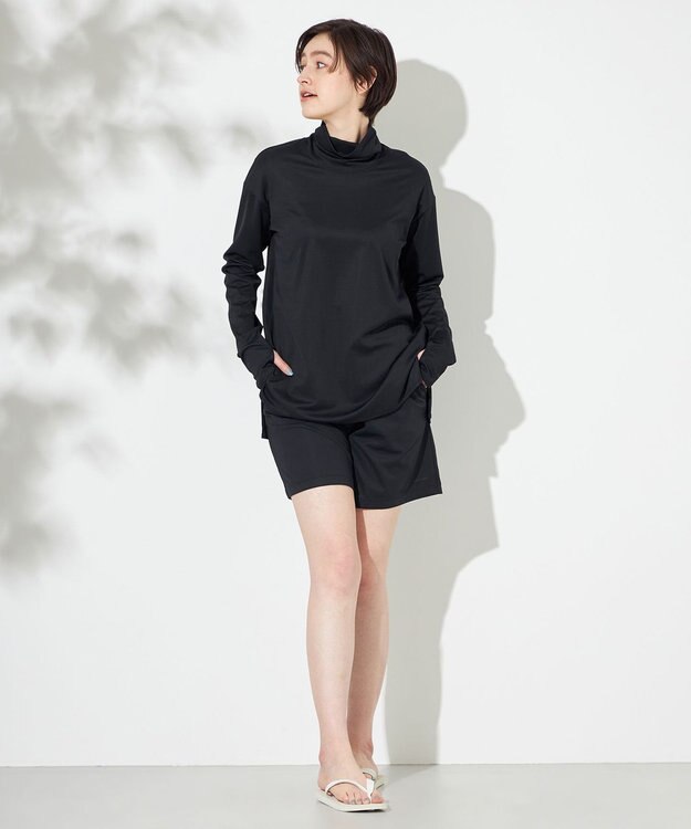 HELLY HANSEN 【UVカット・耐海水・耐塩素】ロングスリーブシャルムラッシュガードハイネック ブラック