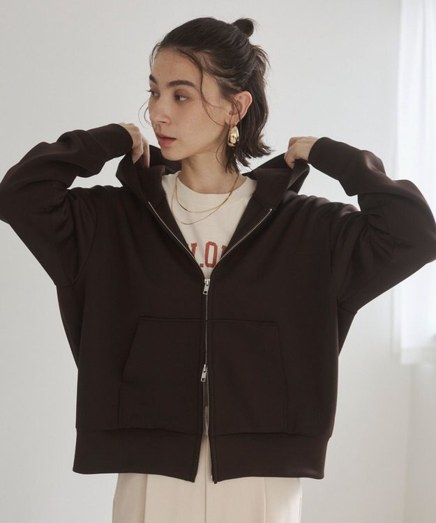 WEGO 【ANGIE VINTAGE】ダンボール ダブルジップパーカー フーディー ブラウン