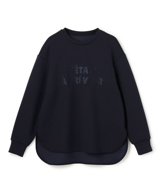 UNFILO BEAUTY FORM JERSEY 刺繍ロゴ プルオーバー ネイビー