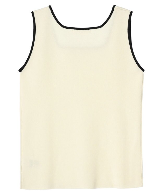 Green Parks ノースリーブスクエアニットプルオーバー Ecru