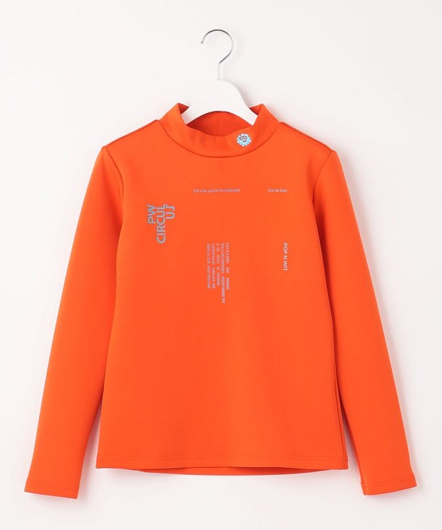 PW CIRCULUS 【イージーケア / 軽量 / 一枚でサマになる】【WOMEN】ロゴモックネック オレンジ系