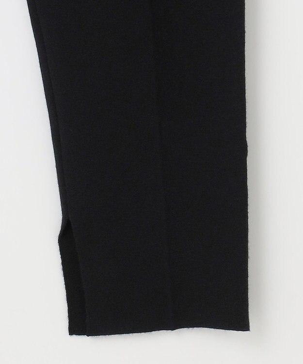 自由区 【洗える/セット可】レーヨンストレッチ テーパードパンツ ブラック系