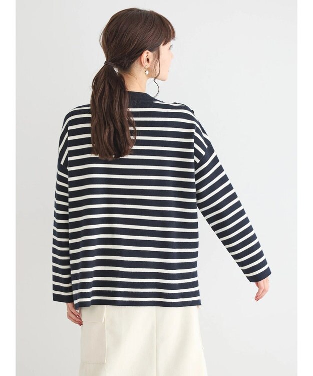 AMERICAN HOLIC バイパチショルダーボタンニットプルオーバー Navy