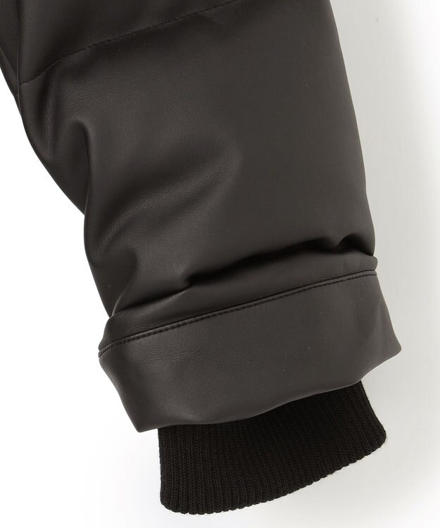 JOSEPH HOMME シンセティックレザー　ダウンコート ブラック系