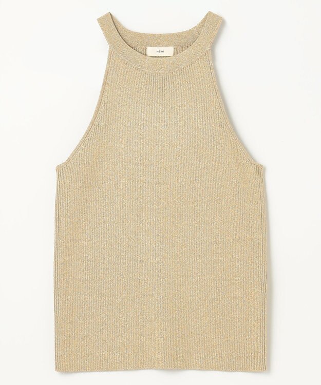 NAVE 【Nave・洗える】ラメニット タンクトップ ゴールド系