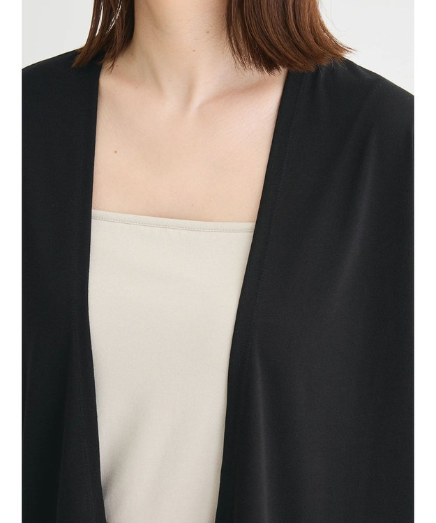 Green Parks よくばり　半袖カットドルマンカーディガン Black