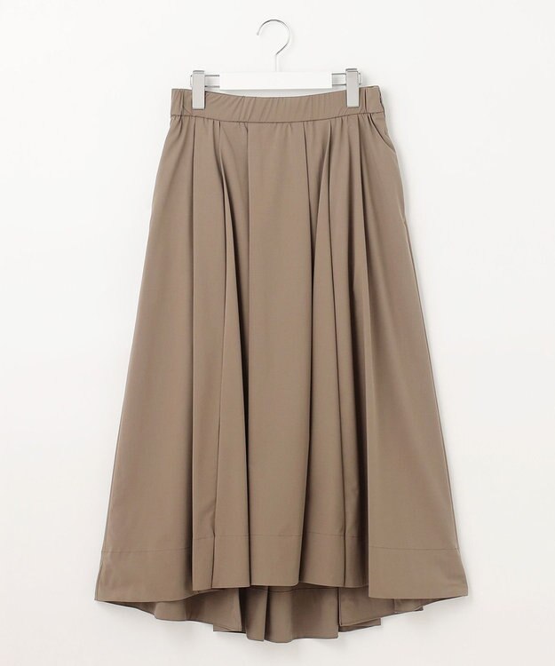 B6609B6608同梱■新品■自由区 タック ギャザー スカート 46 洗える】ストレッチタイプライター タックギャザースカート / 自由区 L