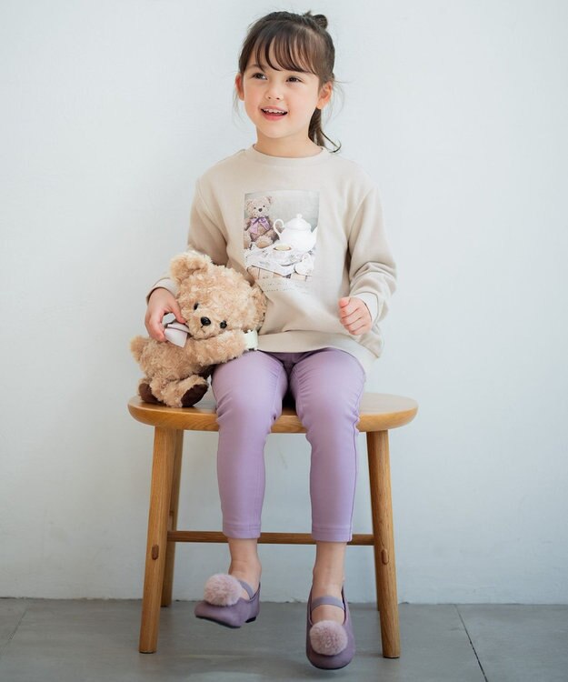 ANY KIDS 【春まで主役】フォトプリントトレーナー グレージュ