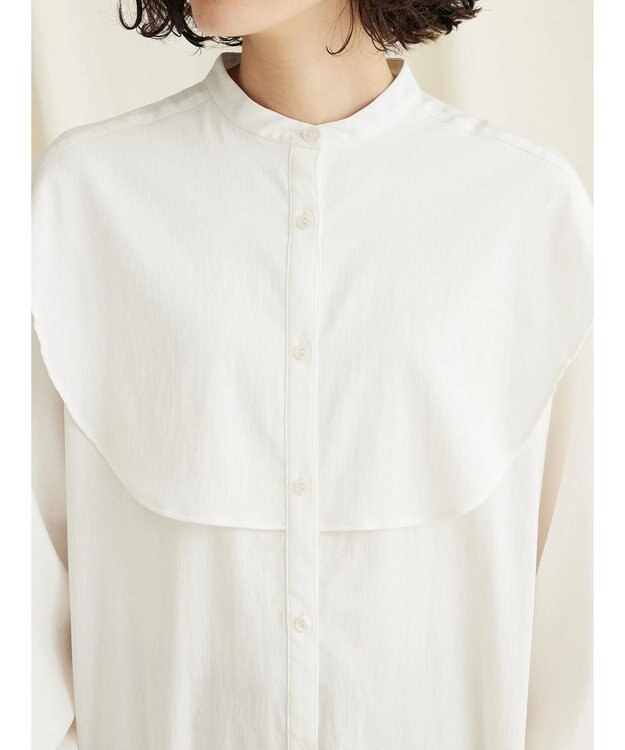 CRAFT STANDARD BOUTIQUE レーヨンデシンフリルチュニック Off White