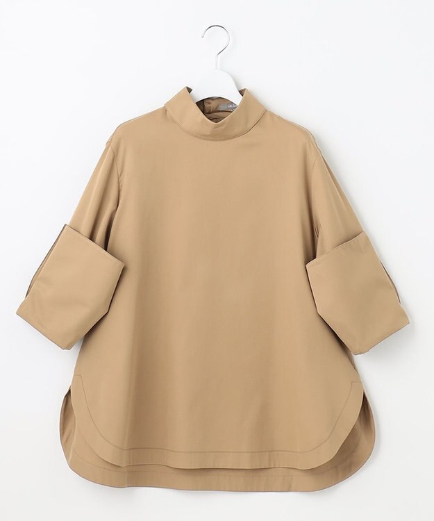 23区 【23区 lab.】ハイカウントコットン ロールアップカフス シャツ キャメル系