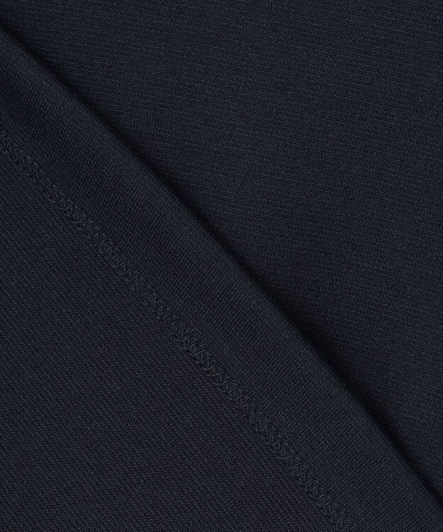 ANY SIS 【洗える】異素材コンビネジリパフ袖 プルオーバー ネイビー×ネイビーストライプ