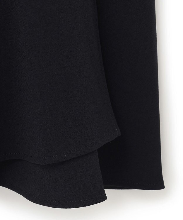 BEIGE， 【洗える】SENTIER / バックサテンカシュクールワンピース Navy x Black