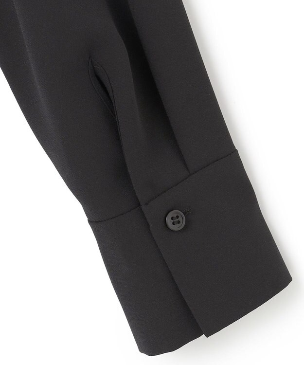 ICB L 【洗える】 ストレッチジョーゼット ブラウス ブラック系