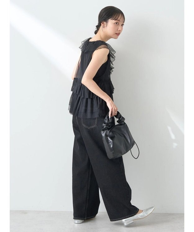 earth music&ecology チュールベスト Black