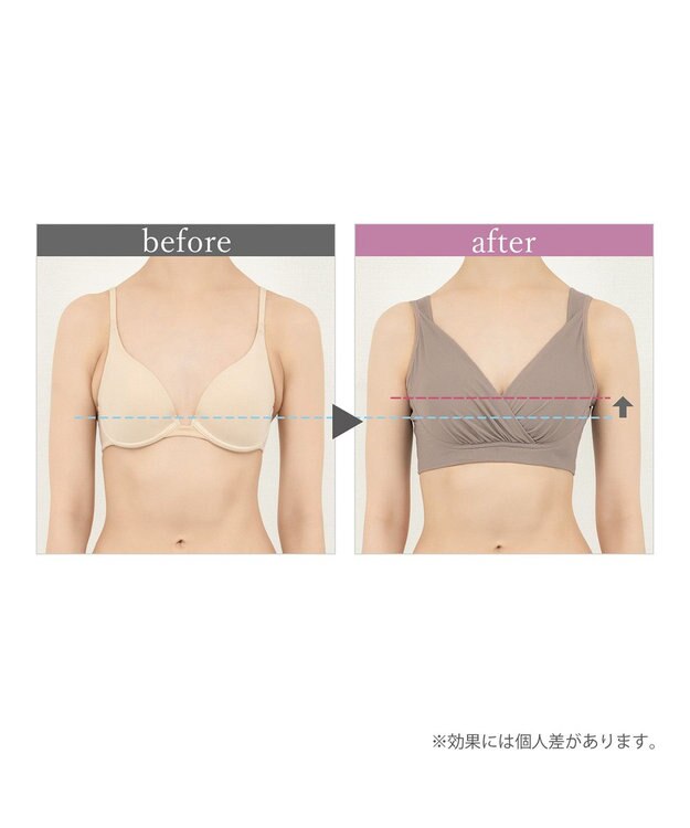 BRADELIS New York 【BRADELIS Me / ノンワイヤー】オールインワンライトブラ 軽い着け心地で快適に補正するブラジャー 谷間メイク ダークグレージュ