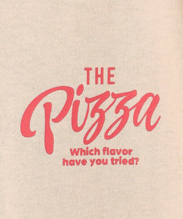 ANY KIDS バックプリント 半袖Tシャツ ベージュ（ピザ）