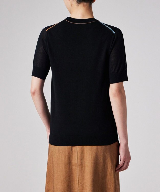 Paul Smith 【洗える】シアー コンビネーション ニット ブラック