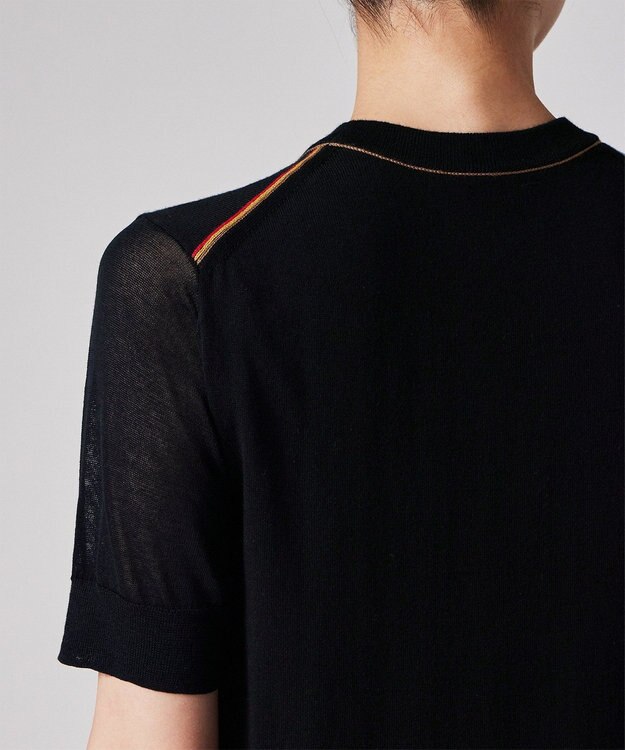 Paul Smith 【洗える】シアー コンビネーション ニット ブラック